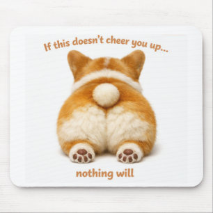 Alfombrilla de ratón trasero de Corgi adorable 
