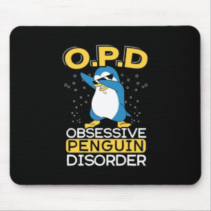 Alfombrilla De Ratón Trastorno obsesivo del pingüino