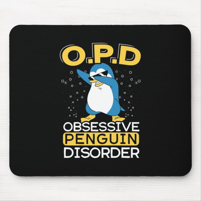 Alfombrilla De Ratón Trastorno obsesivo del pingüino (Frente)