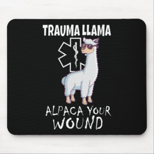 Alfombrilla De Ratón Trauma Llama Emt Diseño Médico Ems Alpaca Your Wou