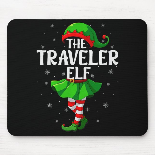 Alfombrilla De Ratón Traveler Elf Christmas Girls Women Elf Squad Xmas  (Frente)
