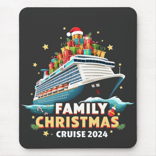 Alfombrilla De Ratón Travesía de Navidades familiares de crucero 2024 (Frente)