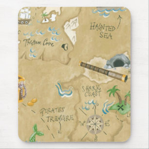 Alfombrilla De Ratón Treasure Map Mouse Pad
