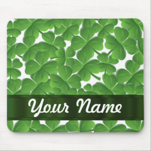 Alfombrilla De Ratón Tréboles irlandeses verdes personalizados
