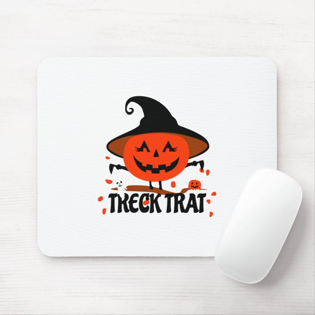 Alfombrilla De Ratón Treck Trat Pumpkin Sonriente (Con ratón)