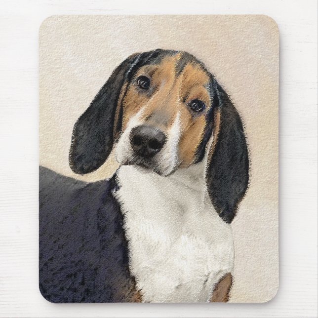 Alfombrilla De Ratón Treeing Walker Coonhound Painting - Arte original (Frente)