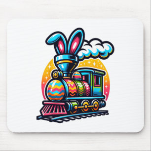 Alfombrilla De Ratón Tren de conejos ferrocarril huevo de Pascua niños