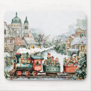 Alfombrilla De Ratón Tren de Navidad