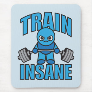 Alfombrilla De Ratón TREN INSANE Kawaii Weightlifter Diciembre entrenam