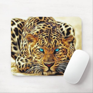 Alfombrilla De Ratón Trending Leopard Blue Eyes Mousepad