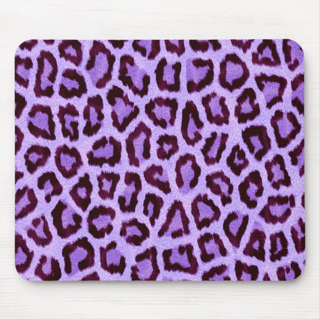 Alfombrilla De Ratón Trendy Purple Leopard Pattern (Frente)