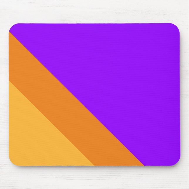 Alfombrilla De Ratón Trendy Vivid Bright Purple Orange Yellow Stripes (Frente)