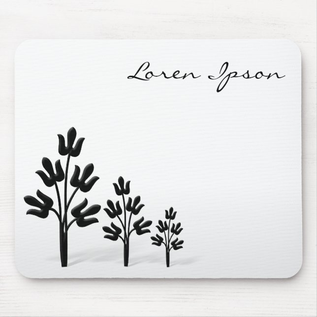Alfombrilla De Ratón Tres árboles negros (Frente)