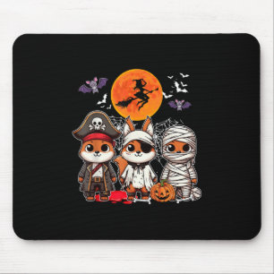 Alfombrilla De Ratón Tres ardillas divertidas disfrazan al pirata Boo M