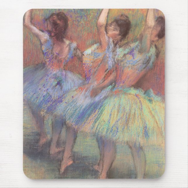 Alfombrilla De Ratón Tres bailarinas de Edgar Degas, arte de ballet de  (Frente)