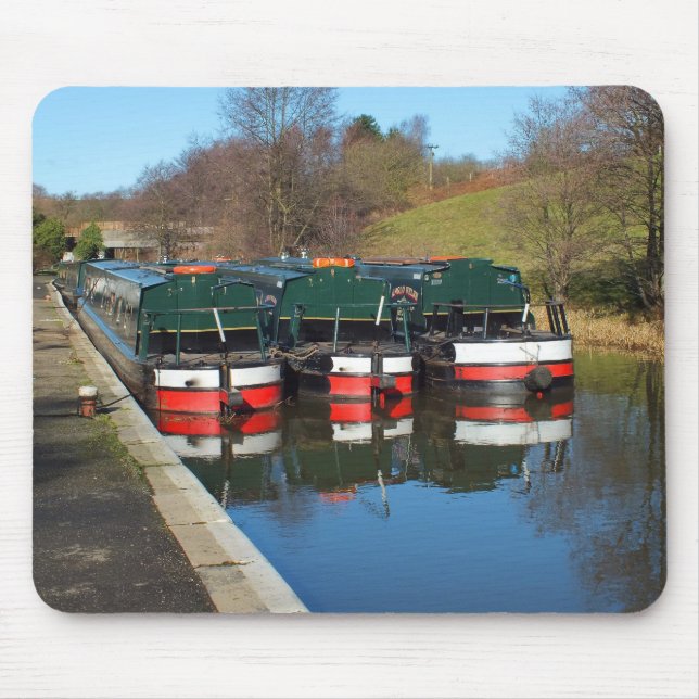 Alfombrilla De Ratón Tres barcos de canal (Frente)