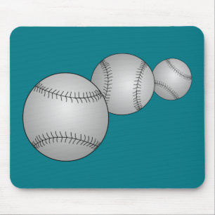 Alfombrilla De Ratón Tres Baseballs