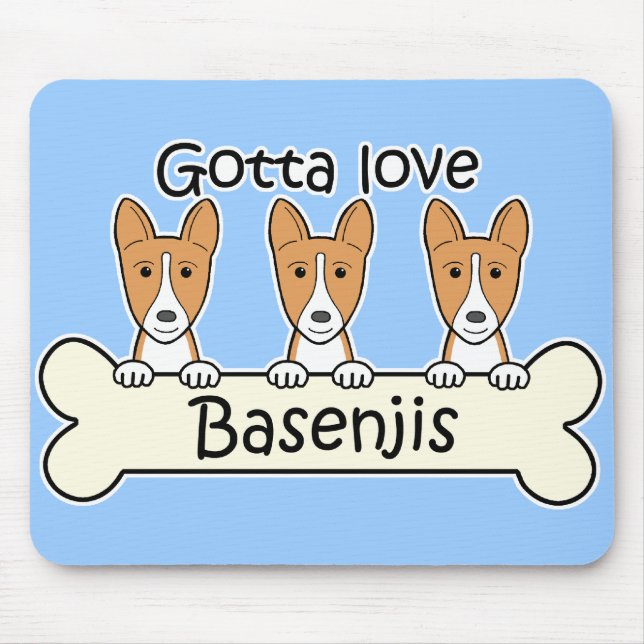 Alfombrilla De Ratón Tres Basenjis (Frente)