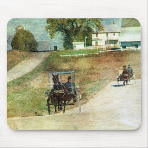Alfombrilla De Ratón Tres buggies Amish