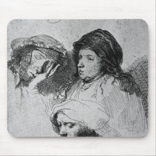 Alfombrilla De Ratón Tres cabezas femeninas con una que duermen, 1637