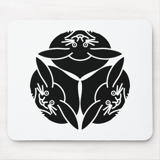 Alfombrilla De Ratón Tres conejos (Frente)