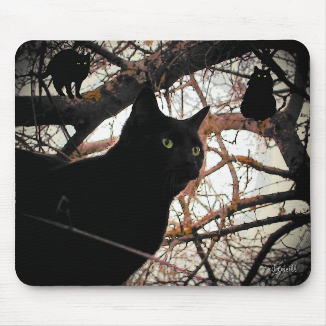 Alfombrilla De Ratón Tres en el árbol fantasmagórico (Frente)