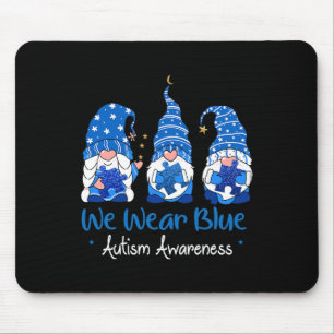 Alfombrilla De Ratón Tres gnomes sostienen conciencia del autismo del r
