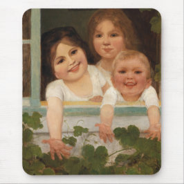 Alfombrilla De Ratón Tres hijos en la ventana