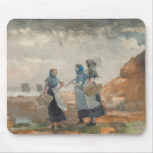 Tres muchachas pescadoras (en Tynemouth, Northumbe