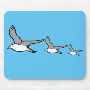 Alfombrilla De Ratón Tres pájaros volando alto
