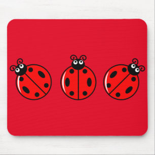 Alfombrilla De Ratón Tres Pequeños Ladybugs - Mousepad
