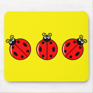 Alfombrilla De Ratón Tres Pequeños Ladybugs - Mousepad