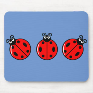 Alfombrilla De Ratón Tres Pequeños Ladybugs - Mousepad