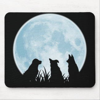 Alfombrilla De Ratón Tres perros en la noche