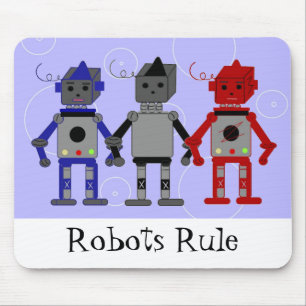 Alfombrilla De Ratón Tres Robots Geniales