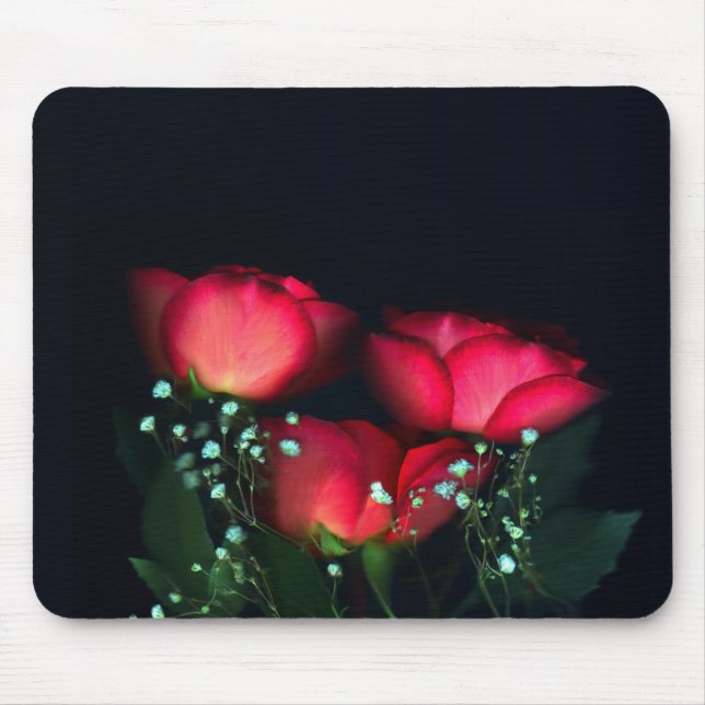 Alfombrilla De Ratón Tres rosas Mousepad (Frente)