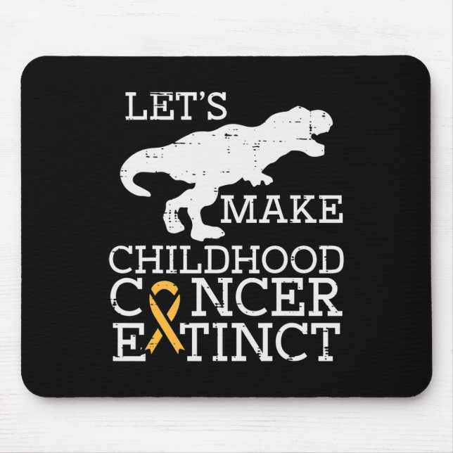 Alfombrilla De Ratón Trex Cáncer Infantil Extinct Awareness Dinosaur B (Frente)