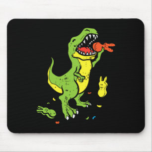 Alfombrilla De Ratón Trex Comiendo Conejo Funny Pascua Amante Dinosauri