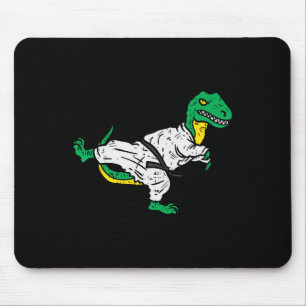 Alfombrilla De Ratón Trex Karate Taekwondo Cinturón Negro Dinosaurio Di