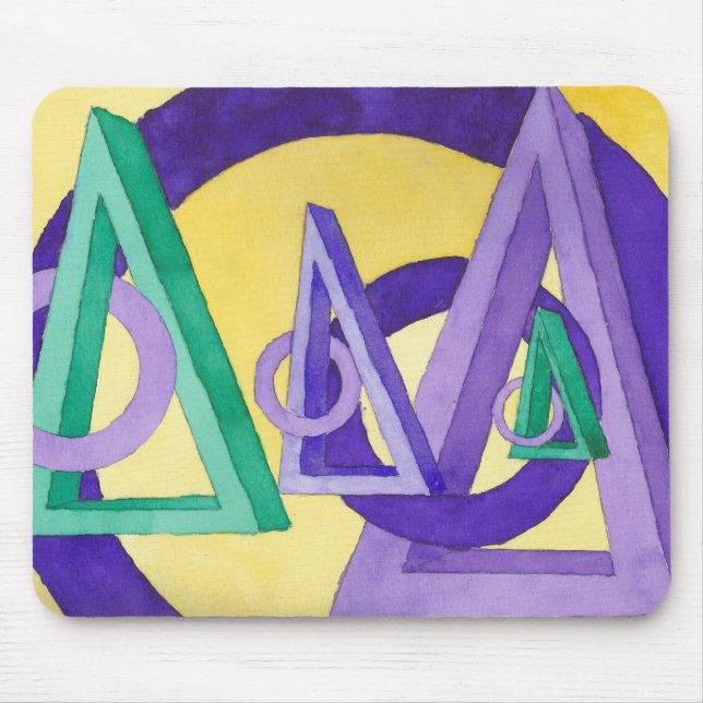 Alfombrilla De Ratón Triángulos abstractos (Frente)