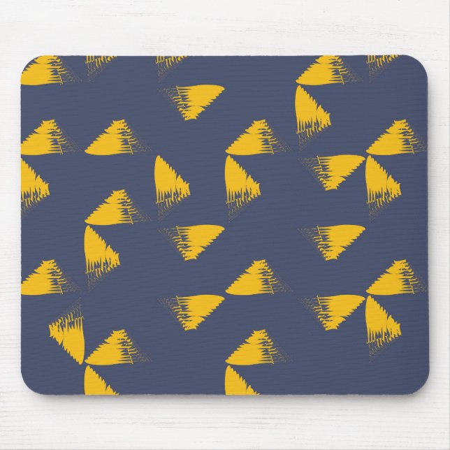 Alfombrilla De Ratón Triángulos amarillos, geniales, únicos, de moda (Frente)