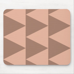 Alfombrilla De Ratón Triángulos geométricos grandes Mocha Mousse Dusty 