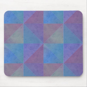 Alfombrilla De Ratón Triángulos Morados Azules Patrón Geométrico