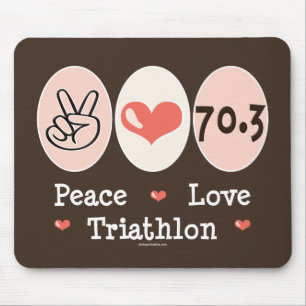 Alfombrilla De Ratón Triathlon Mousepad del amor de la paz