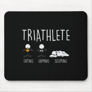 Alfombrilla De Ratón Triatlete Stickman come videojuego Sleep Funny Gam
