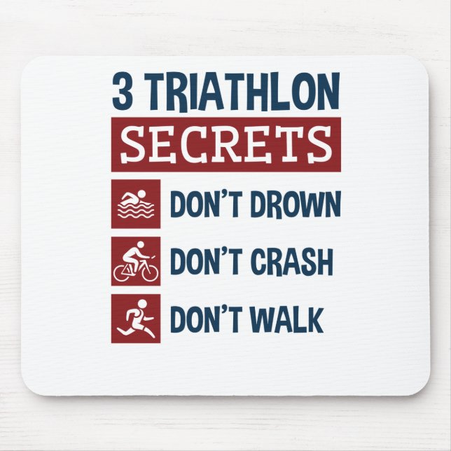 Alfombrilla De Ratón Triatlón: 3 secretos no ahogan paseo de choque (Frente)