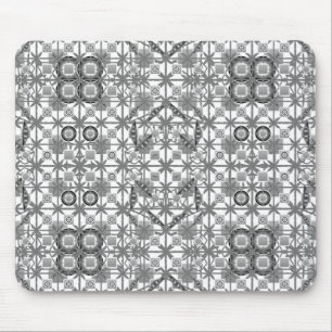 Alfombrilla De Ratón Tribal Batik - gris / gris, negro y blanco