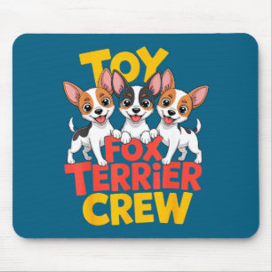 Alfombrilla De Ratón Tribu de Toy Fox Terrier Dibujo Animado Pequeño Pe