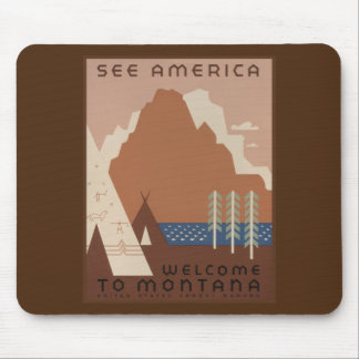 Alfombrilla De Ratón Tribus Indígenas Nativos Americanos de Montana WPA