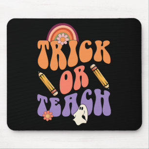 Alfombrilla De Ratón Trick O Teach Retro Cae Halloween Disfraces Teach